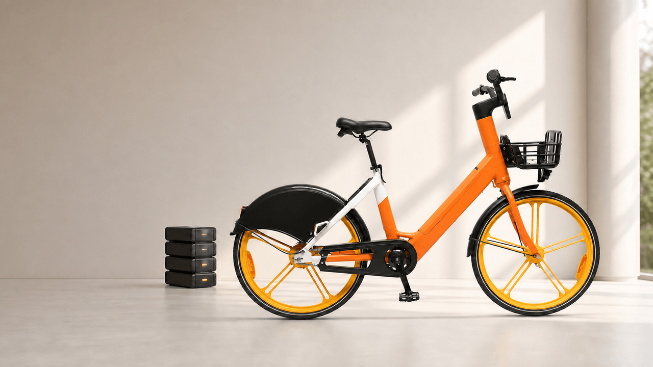 E-bike shipping and export logistics: containers of boxed e-bikes loaded for sea freight, lithium battery dangerous goods handling